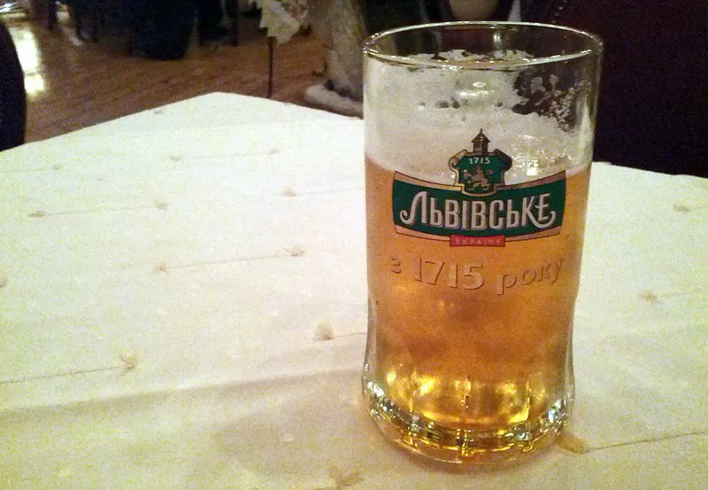 Lokalne ukraińskie piwo