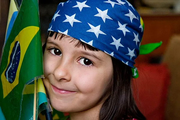 Brazylia | Mała fanka piłki nożnej