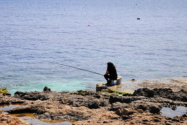 Malta | Wędkarz w Qawra
