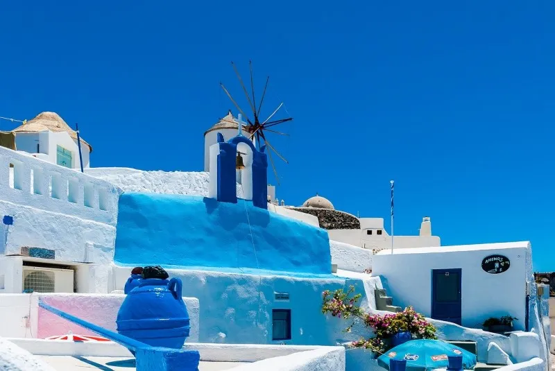 Santorini | Wiatraki, symbol Santorini