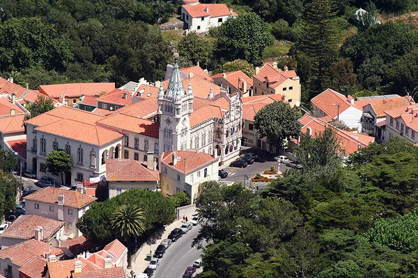 Portugalia - Sintra | Widok miasta z lotu ptaka Portugalia - Sintra | Widok miasta z lotu ptaka